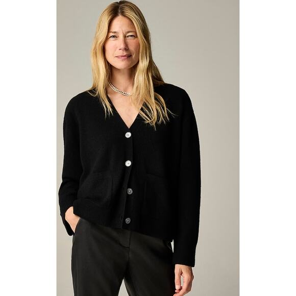 Women's J.Crew 100% Cashmere Patch-Pocket Cardigan Sweater size XL Quiet Luxury - Picture 6 of 6